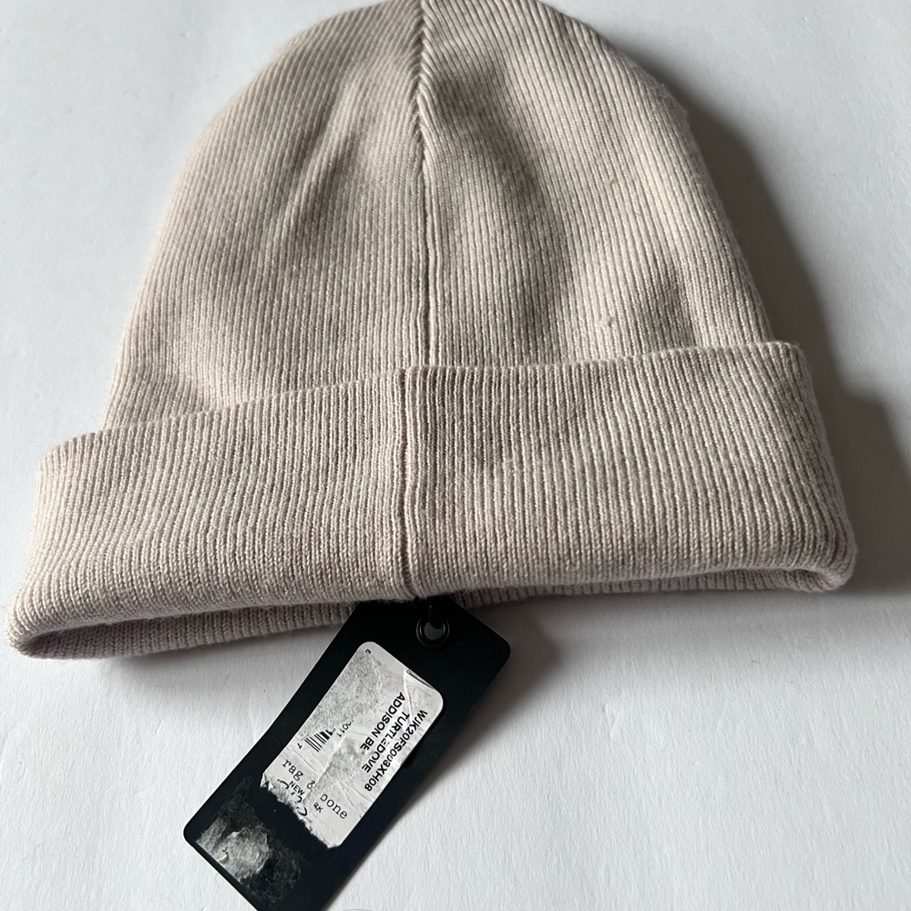 RAG AND BONE MERINO WOOL ADDISON RIB KNIT BEANIE IN TURTLEDOVE OS UNISEX NWT - Picture 3 of 15
